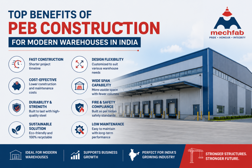 Top Benefits of PEB Construction for Modern Warehouses in India
