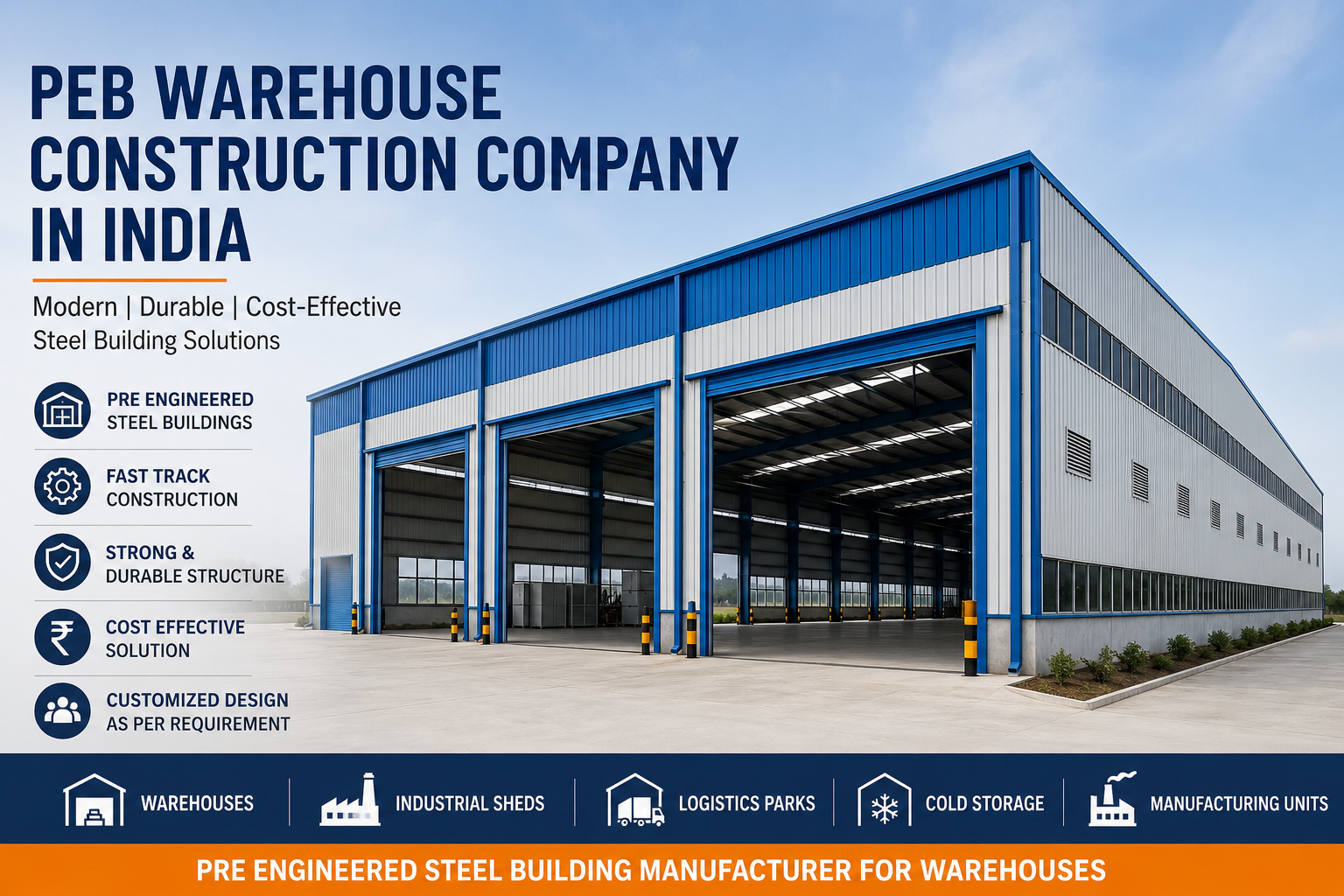 PEB Warehouse Construction Company in India – A Complete Guide to Modern Steel Buildings