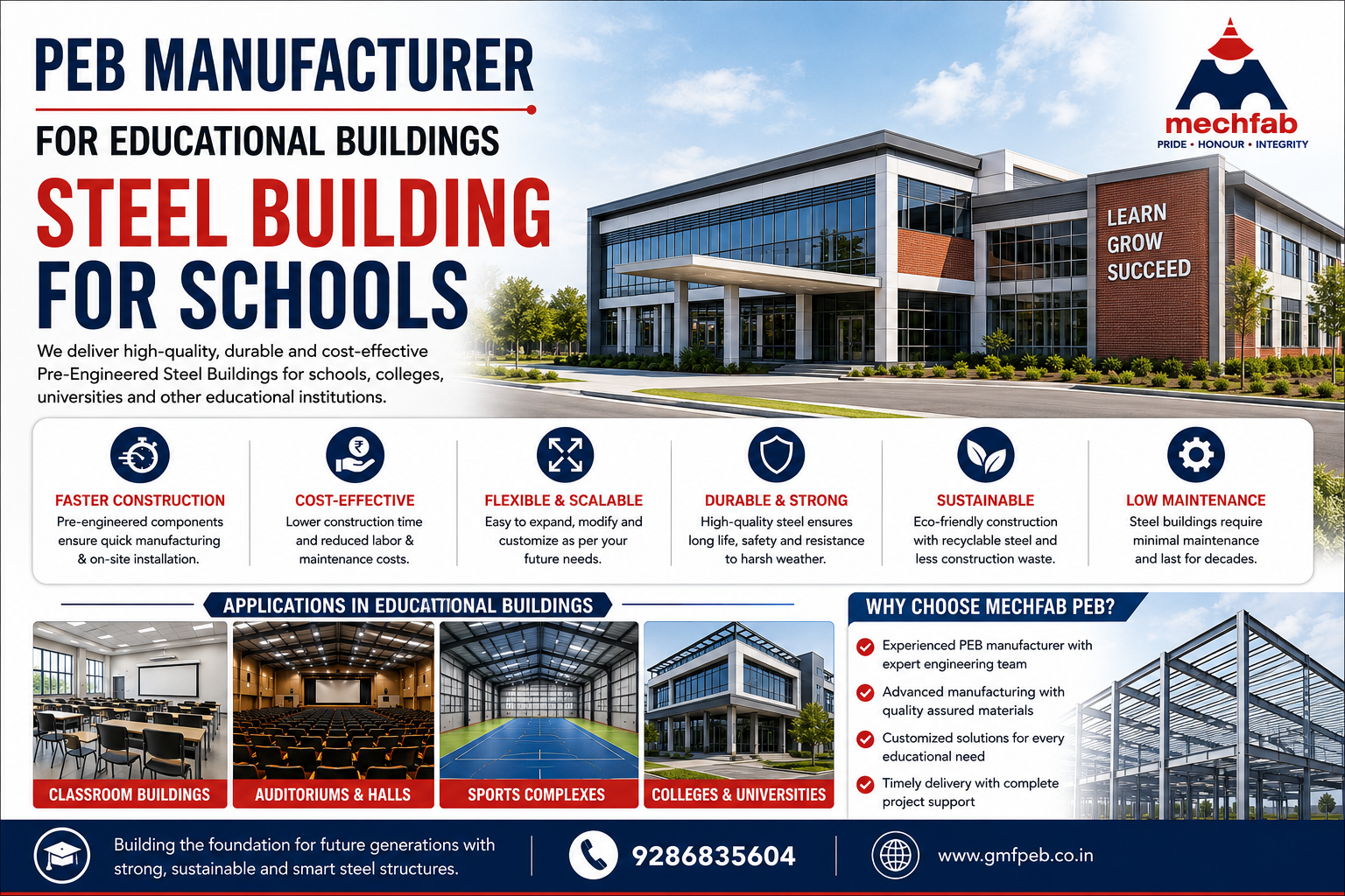 PEB Manufacturer for Educational Buildings: The Future of Steel Buildings for Schools